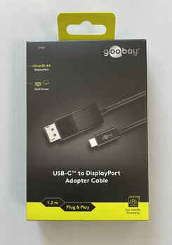 OUTLET Kabel typ C - DisplayPort DP 1,2m Goobay 51767 4K 60Hz 3D